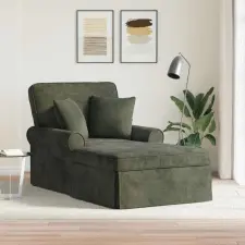 vidaXL Fotel Loungba Szoknyával párnával Zöld 157 x 91 x 91 cm ARES bútor