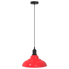 vidaXL függesztéklámpa magassága állítható E27 fényes piros Ø31cm fém (4103441) világítás