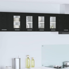 vidaXL Függő szekrény Riga Fekete tölgy 60 x 31 x 40 cm Faanyag bútor