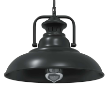 vidaXL függőlámpa E27 Fekete Ø 31 cm vas világítás