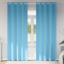 vidaXL Függönyök 2 pcs Világos kék 245 x 140 cm Poliészter lakástextília