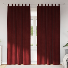 vidaXL Függönyök Borvörös Poliészter 140 x 245 cm lakástextília