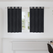vidaXL Függönyök Fekete Poliészter 140 x 140 cm Dekoratív Betétek lakástextília