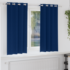 vidaXL Függönyök függönyökkel 2 pcs Sötétkék 175 x 140 cm Poliészter lakástextília
