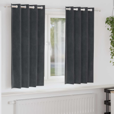 vidaXL Függönyök függönyökkel 2 pcs Világosszürke 140 x 175 cm Bársony lakástextília