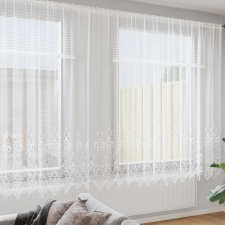 vidaXL Függönyök függönyökkel Fehér 400 x 240 cm Poliészter lakástextília