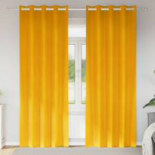 vidaXL Függönyök Mustár sárga Poliészter 140 x 260 cm Dekoratív betétek lakástextília