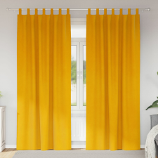 vidaXL Függönyök Mustár sárga Poliészter 260 x 140 cm Dekoratív Betétek lakástextília