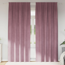 vidaXL Függönyök Sötét rózsaszín Poliészter 140 x 245 cm lakástextília