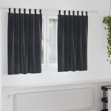 vidaXL függönyök sötétszürke poliészter 140 x 140 cm függönyök lakástextília