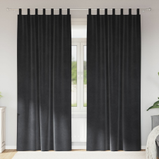 vidaXL Függönyök Sötétszürke Poliészter 140 x 245 cm lakástextília