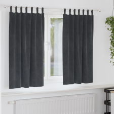 vidaXL Függönyök Világosszürke Poliészter 140 x 175 cm Gombfüggönyök lakástextília