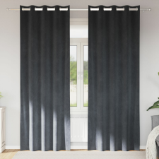 vidaXL Függönyök Világosszürke Poliészter 140 x 245 cm Hangelnyelő lakástextília