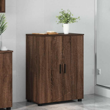 vidaXL Fürdőszoba Székény ajtóval barna tölgy 60 x 35 x 80 cm Faanyag fürdőszoba bútor