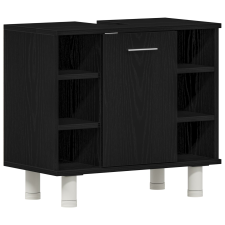 vidaXL Fürdőszoba Szekrény Fekete Tölgy 60x32x54 cm Műanyag (862514) fürdőszoba bútor