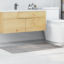 vidaXL Fürdőszoba szőnyeg Négyszögletes Szürke 70x120 cm Poliészter Csúszásgátló lakástextília