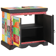 vidaXL Fürdőszobai bútor szettek ajtóval Többszínű Sztenderd Fa fürdőszoba bútor