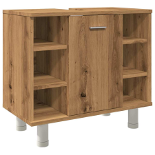 vidaXL Fürdőszobai szekrény kézműves tölgy 60x32x53,5 cm műszaki fa (856145) fürdőszoba bútor