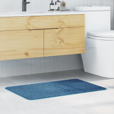 vidaXL Fürdőszőnyeg Négyszögletes Kék 60x90 cm Poliészter Csúszásmentes lakástextília