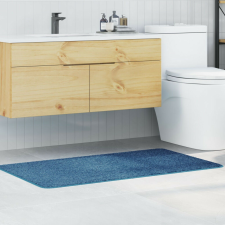vidaXL Fürdőszőnyeg Négyszögletes Kék 70x120 cm Poliészter Csúszásmentes lakástextília