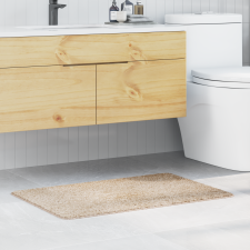 vidaXL Fürdőszőnyeg Négyszögletes Krém 60x90 cm Poliészter Csúszásmentes lakástextília