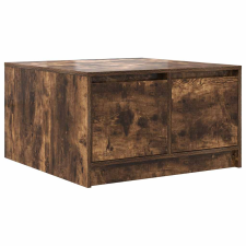 vidaXL füstölt tölgy dohányzóasztal fiókokkal 70,5x70x40 cm (3328412) bútor