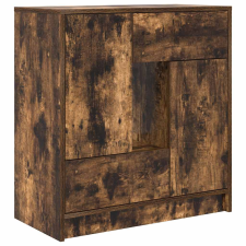 vidaXL füstölt tölgy komód fiókokkal és ajtókkal 70,5x34x74,5 cm (861845) bútor