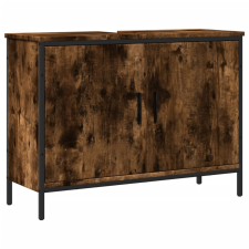 vidaXL füstölt tölgy szerelt fa fürdőszobai mosdószekrény 80x30x60 cm (842453) fürdőszoba bútor