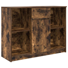 vidaXL füstölt tölgy szerelt fa tálalószekrény fiókos 101x35x76 cm (861566) bútor