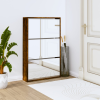 vidaXL füstös tölgy 3-szintes cipőszekrény tükörrel 63 x 17 x 102,5 cm