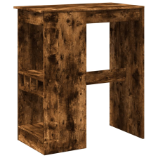 vidaXL füstös tölgy szerelt fa bárasztal tárolókkal 90x47,5x103,5 cm (854341) bútor
