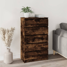 vidaXL füstös tölgy szerelt fa fiókos szekrény 60 x 36 x 103 cm bútor