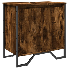vidaXL füstös tölgy szerelt fa fürdőszobai mosdószekrény 60x35x60 cm (848656) fürdőszoba bútor