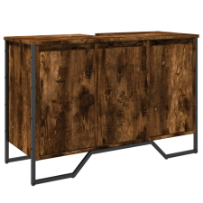 vidaXL füstös tölgy szerelt fa fürdőszobai mosdószekrény 91x35x60 cm (848661) fürdőszoba bútor