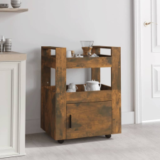 vidaXL füstös tölgy szerelt fa konyhai-kocsi 60 x 45 x 80 cm bútor