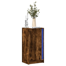 vidaXL füstös tölgy szerelt fa tálalószekrény LED-del 42,5x34x85 cm bútor