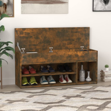 vidaXL füstös tölgy színű cipőtároló pad 105x30x45 cm bútor