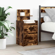 vidaXL füstös tölgy színű éjjeliszekrény 2 fiókkal 38x34x80 cm bútor