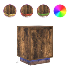 vidaXL füstös tölgy színű éjjeliszekrény LED-világítással 38x34x50 cm (861273) bútor