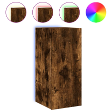 vidaXL füstös tölgy színű fali TV-szekrény LED-ekkel 30,5x35x70 cm (837240) bútor