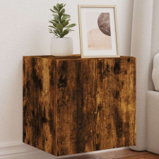vidaXL füstös tölgy színű fali TV-szekrény LED-ekkel 40,5x35x40 cm bútor