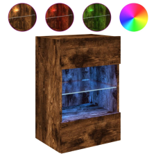 vidaXL füstös tölgy színű fali TV-szekrény LED-ekkel 40x30x60,5 cm (837086) bútor
