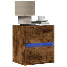 vidaXL füstös tölgy színű fali TV-szekrény LED-ekkel 41x31x45 cm bútor