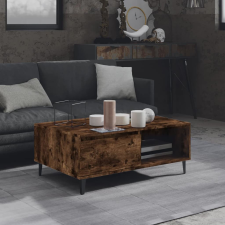 vidaXL füstös tölgy színű fatermék dohányzóasztal 90 x 60 x 35 cm bútor