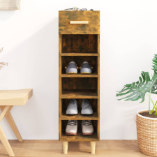 vidaXL füstös tölgy színű szerelt fa cipősszekrény 30 x 35 x 105 cm bútor