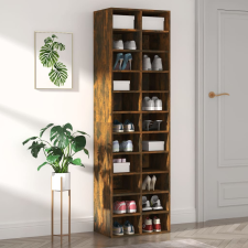 vidaXL füstös tölgy színű szerelt fa cipősszekrény 54 x 34 x 183 cm bútor