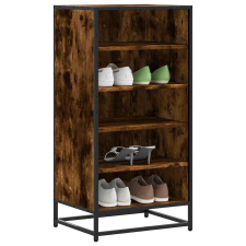 vidaXL füstös tölgy színű szerelt fa cipőtartó 48x38x97,5 cm bútor