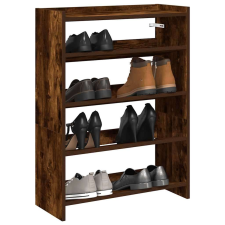vidaXL füstös tölgy színű szerelt fa cipőtartó 60x25x62 cm bútor