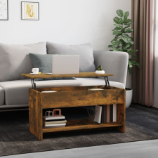 vidaXL füstös tölgy színű szerelt fa dohányzóasztal 102 x 50 x 52,5 cm bútor