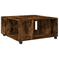 vidaXL füstös tölgy színű szerelt fa dohányzóasztal 80x80x40 cm (853177) bútor
